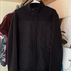 Black Zip up with textured torso